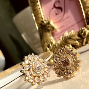 Silver Uncut Polki Earrings