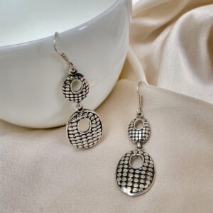 Oxidised Long Earrings