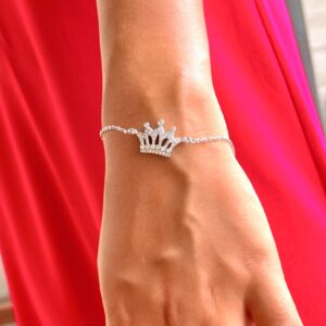 Silver Crown Bracelet