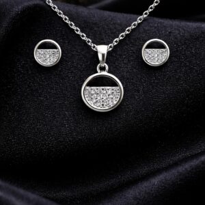 Half Moon Sparkle Pendant Set