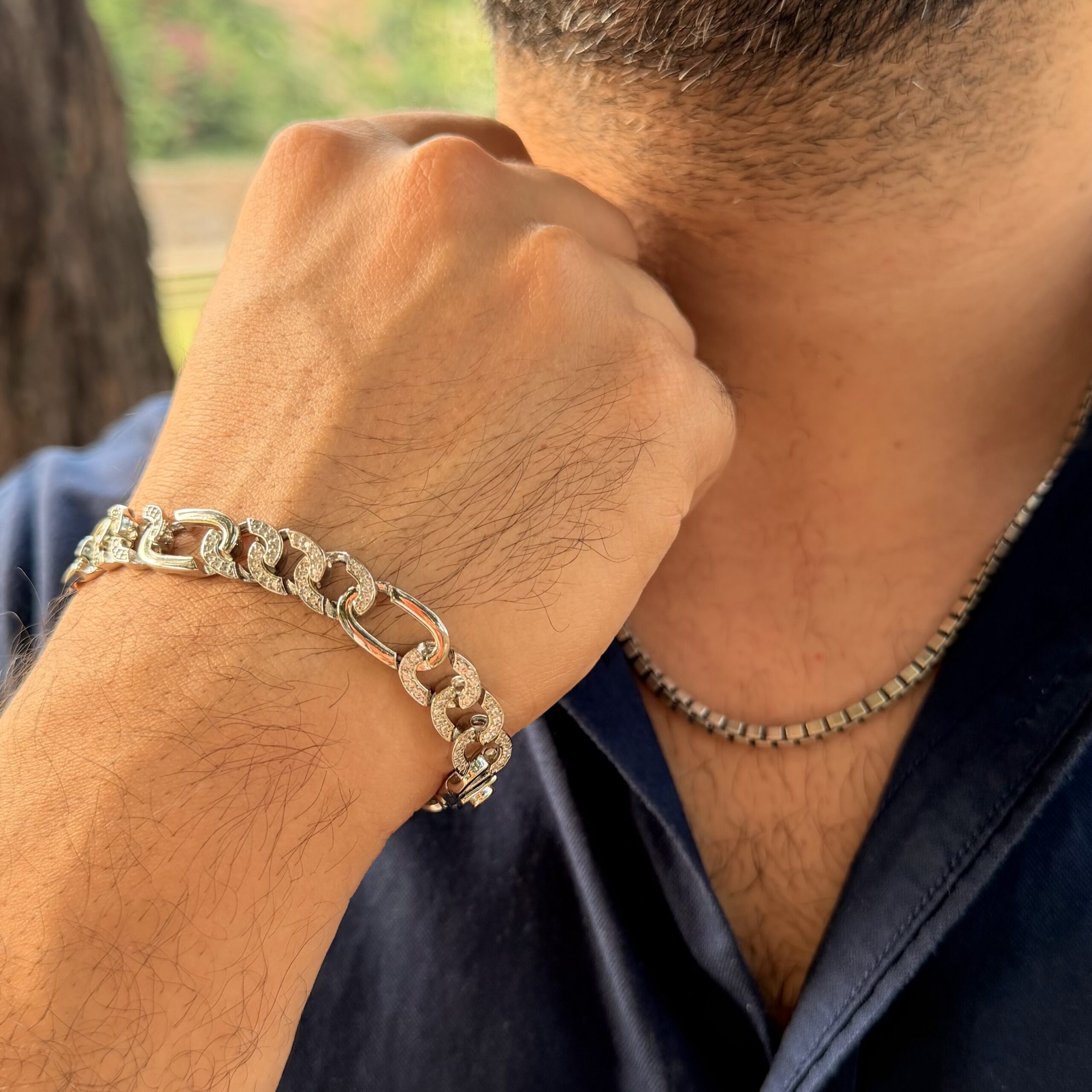 Silver Charismatic Chain For Him - Image 2