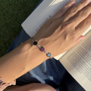 Silver Colourful Bracelet