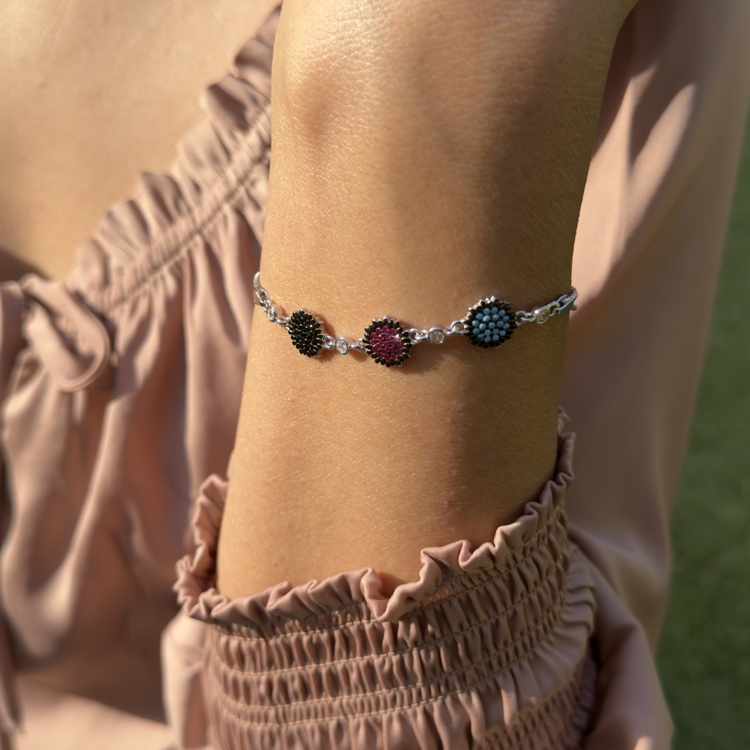Silver Colourful Bracelet - Image 2