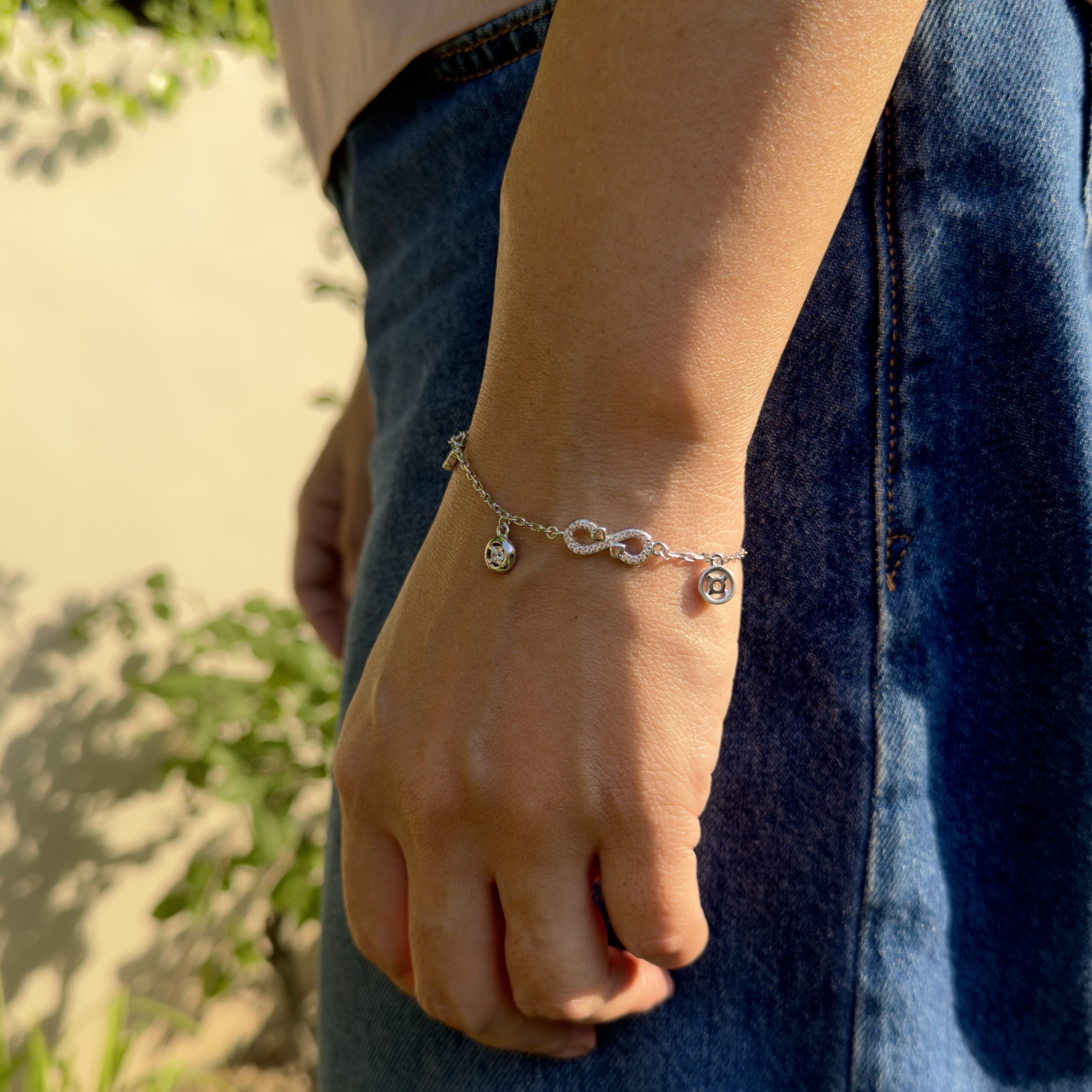 Silver Unbreakable Bond Infinity Bracelet - Image 2