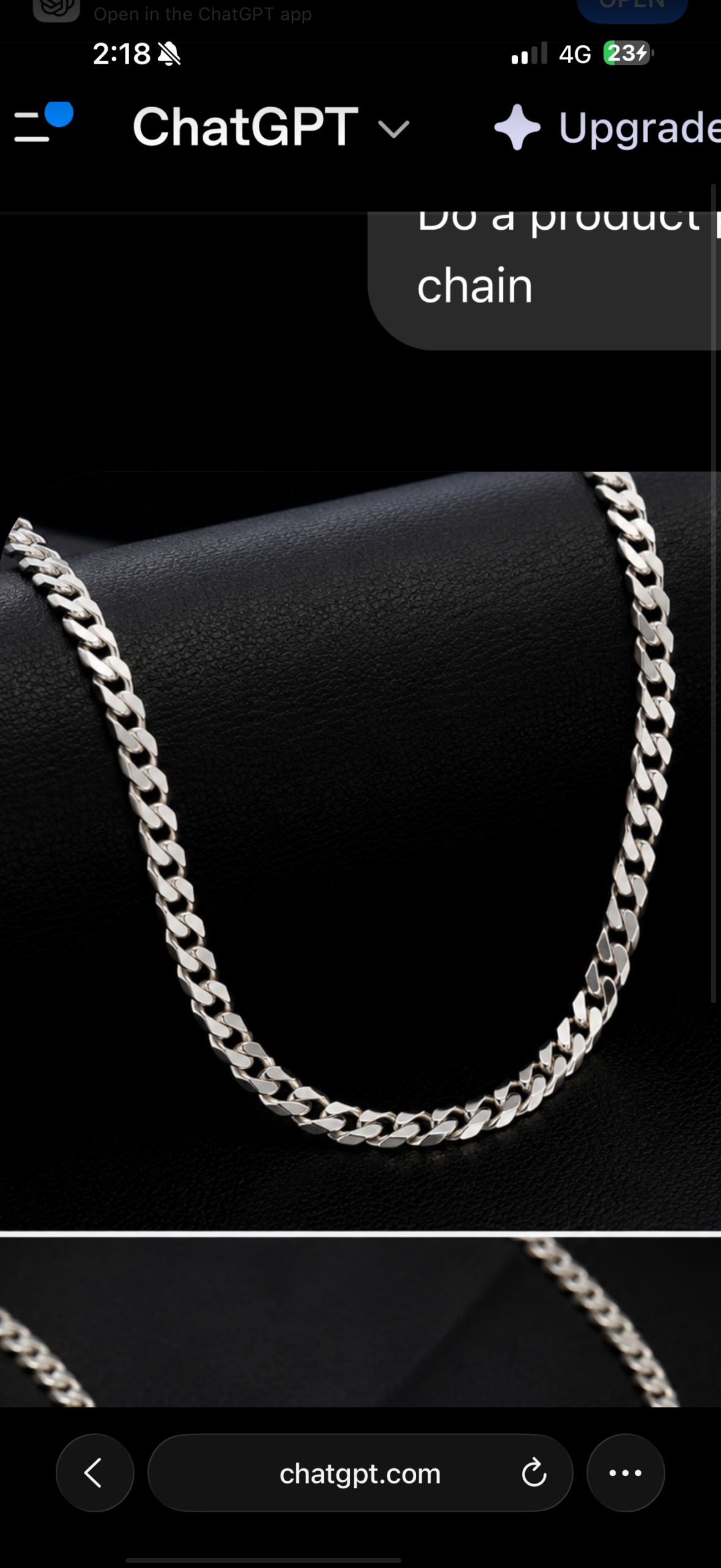 Silver Bravura Chain for Him - Image 3