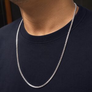 Silver Box Chain For Him